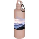 Oregon 750 ml solid colour RCS recycled plastic water bottle with carabiner