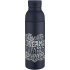 Illuminate 650 ml RCS recycled double wall stainless steel water bottle with 3-piece lid set