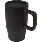 Carter 450 ml ceramic mug with plastic lid