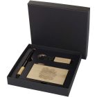 Minka RCS recycled aluminium ballpoint pen, keychain and RFID card holder gift set