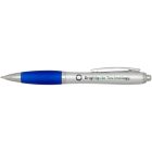 Nash RCS recycled plastic ballpoint pen with silver barrel and coloured grip (black ink)
