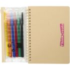 Squiggle B6 hard cover notebook and markers set