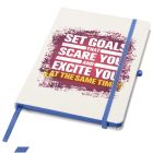 Spectrum A5 hard cover notebook with coloured edge