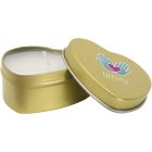 Blissful heart-shaped tin candle with vanilla aroma