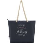 Panama GRS recycled beach cooler tote bag with cord handles 23L