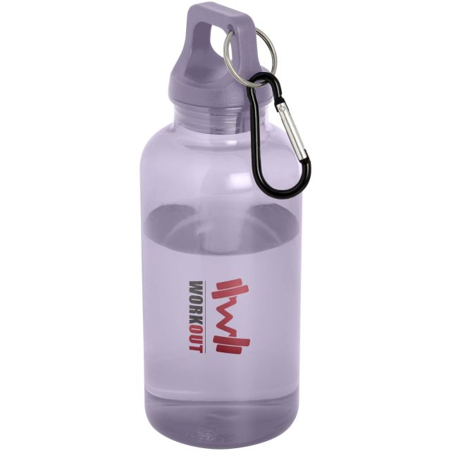 Oregon 400 ml RCS certified recycled plastic water bottle with carabiner