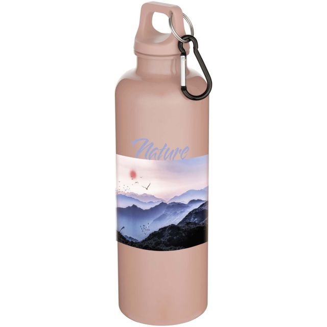 Oregon 750 ml solid colour RCS recycled plastic water bottle with carabiner
