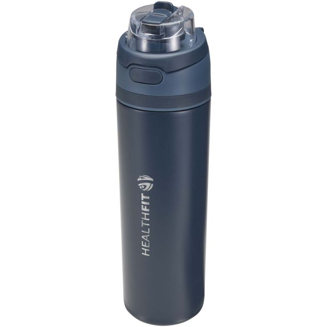 Theron 800 ml RCS recycled single wall stainless steel water bottle with dual function lid