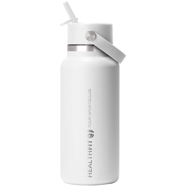 Hydro Flask Wide Mouth 946 ml insulated stainless steel water bottle with straw cap