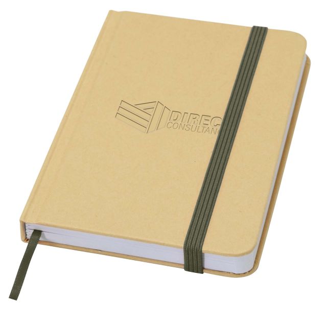 Reed A6 recycled hard cover notebook with plain pages