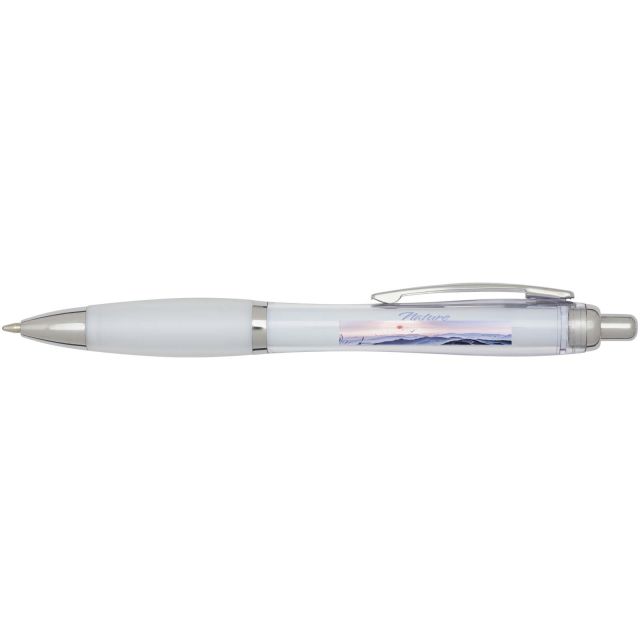 Nash RCS recycled plastic ballpoint pen with coloured barrel and grip (blue ink)