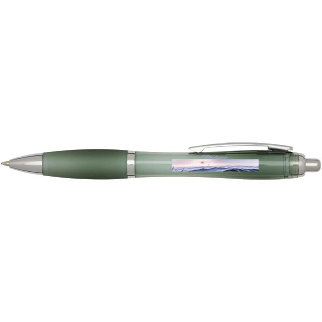 Nash RCS recycled plastic ballpoint pen with coloured barrel and grip (blue ink)
