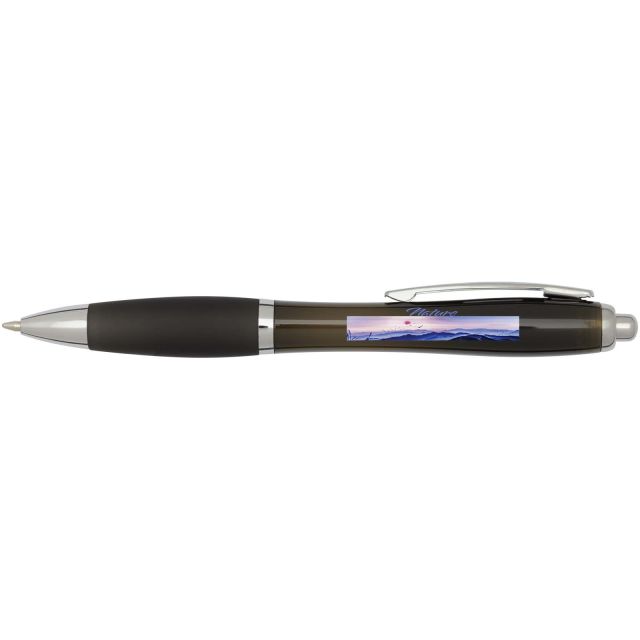 Nash RCS recycled plastic ballpoint pen with coloured barrel and grip (blue ink)