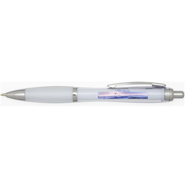 Nash RCS recycled plastic ballpoint pen with coloured barrel and grip (black ink)
