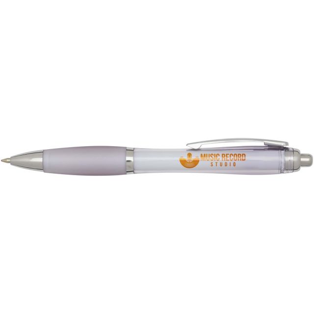Nash RCS recycled plastic ballpoint pen with coloured barrel and grip (black ink)