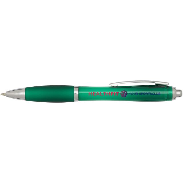 Nash RCS recycled plastic ballpoint pen with coloured barrel and grip (black ink)