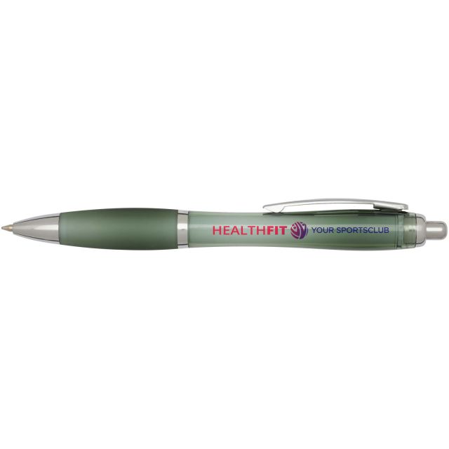 Nash RCS recycled plastic ballpoint pen with coloured barrel and grip (black ink)