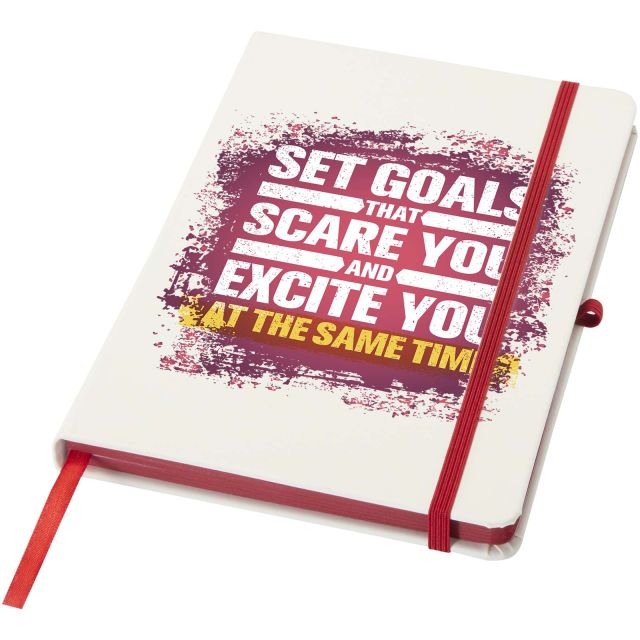 Spectrum A5 hard cover notebook with coloured edge
