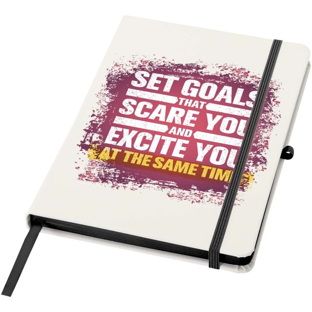 Spectrum A5 hard cover notebook with coloured edge