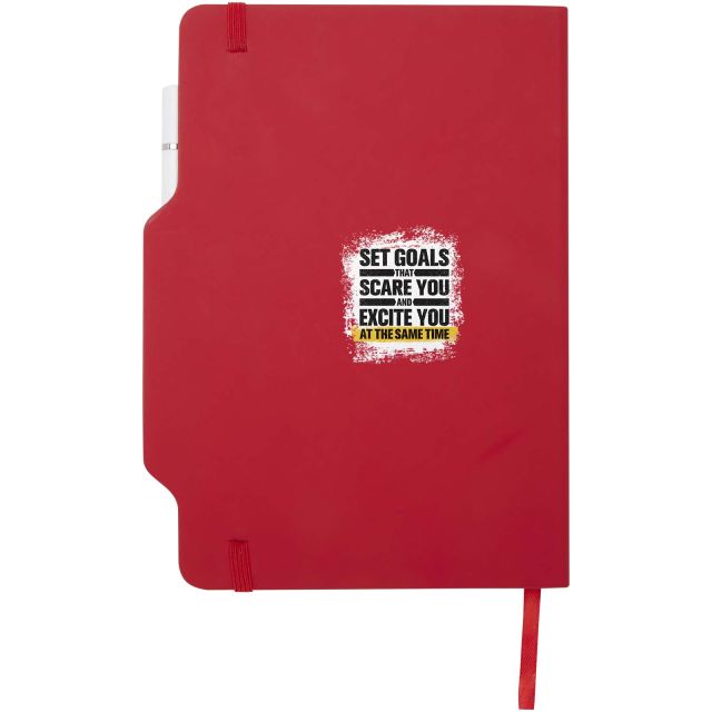 Nexus A5 hard cover notebook with pen and pencil combo (black ink)