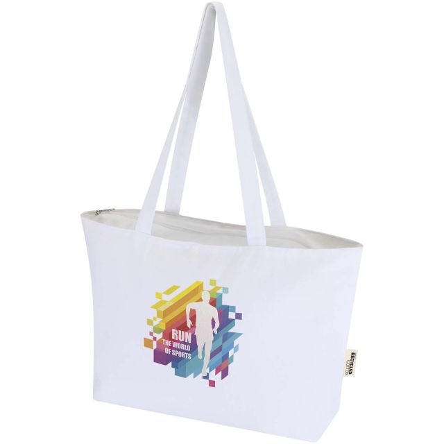 Ningbo 320 g/m² zippered cotton tote bag 15L