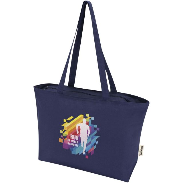 Ningbo 320 g/m² zippered cotton tote bag 15L