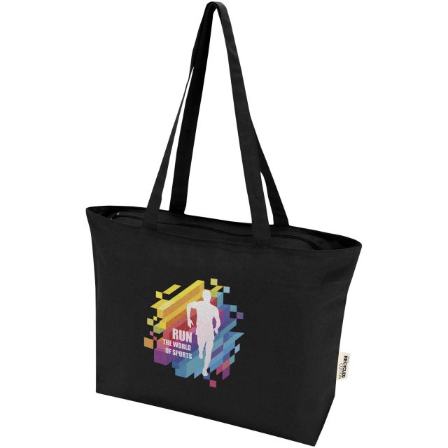 Ningbo 320 g/m² zippered cotton tote bag 15L