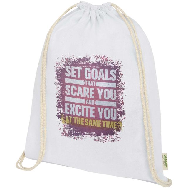 Odisha 140 g/m² OCS organic drawstring bag 5L