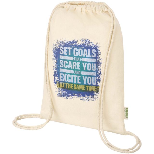 Odisha 140 g/m² OCS organic drawstring bag 5L