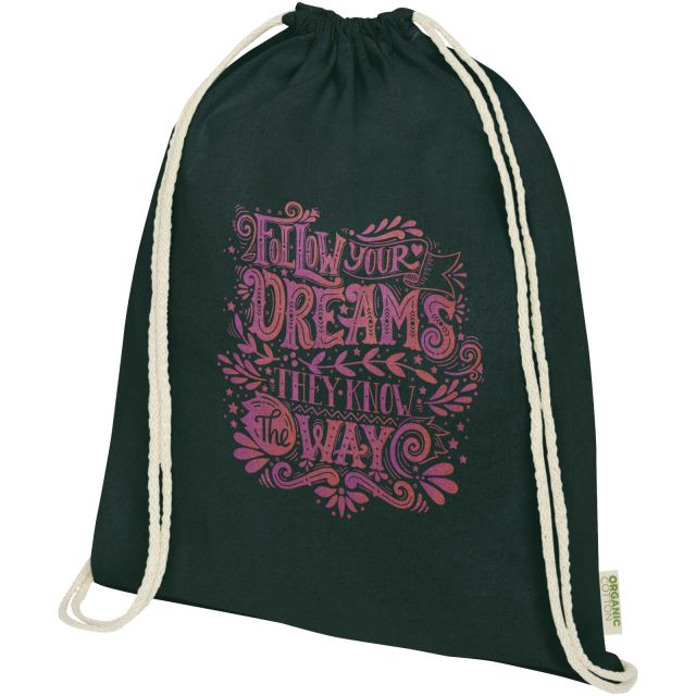 Odisha 140 g/m² OCS organic drawstring bag 5L