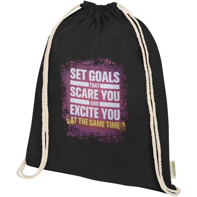 Odisha 140 g/m² OCS organic drawstring bag 5L