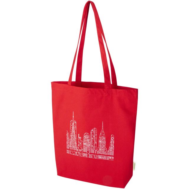 Odisha 180 g/m² OCS organic wide bottom tote bag 11L