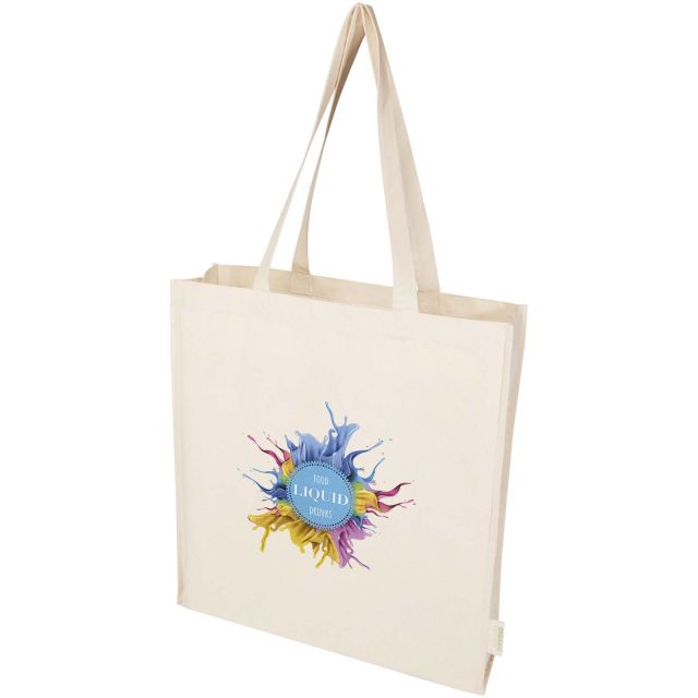 Odisha 180 g/m² OCS organic full gusset tote bag 14L