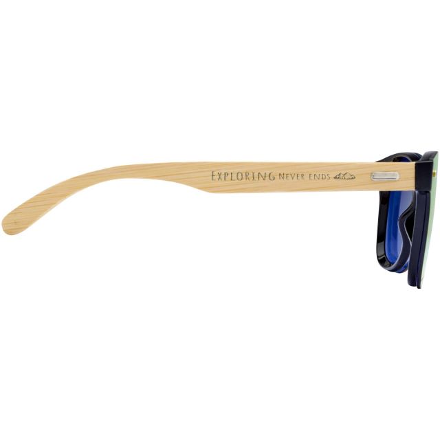 Tan sunglasses with bamboo temples
