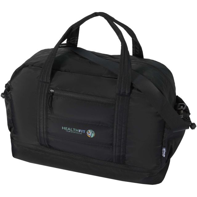 Puffer GRS recycled duffel bag with insulated bottom 30L