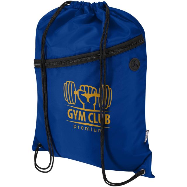 Oriole RPET drawstring bag with zipped front pocket 5L