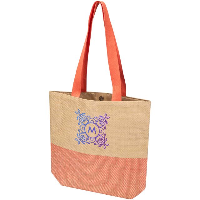 Rhythm straw paper tote bag 10L