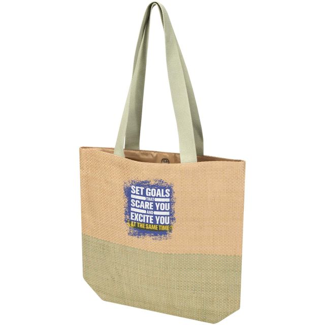 Rhythm straw paper tote bag 10L