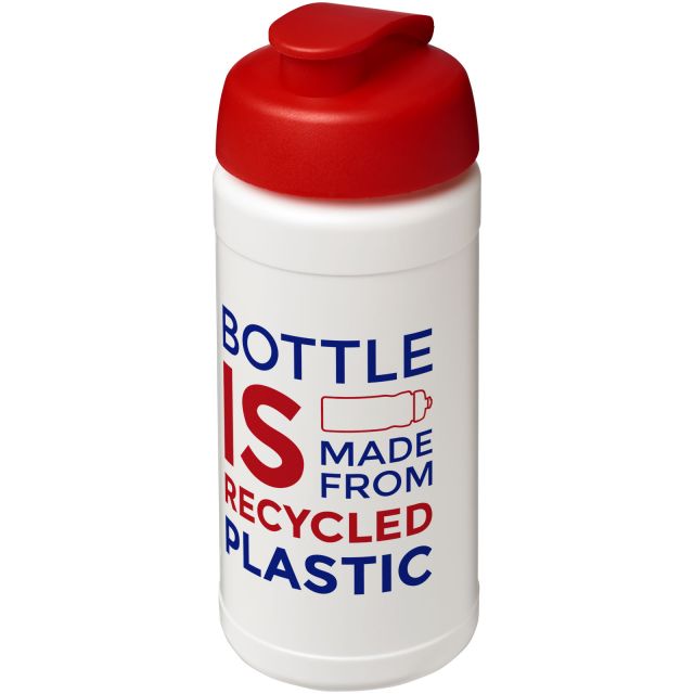 Baseline 500 ml recycled sport bottle with flip lid